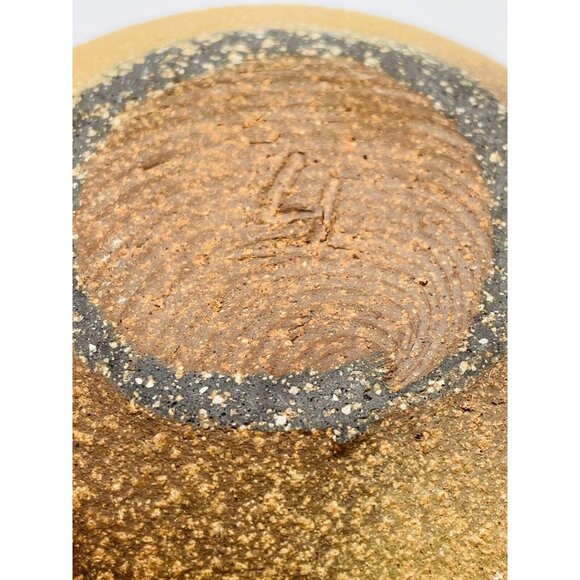 Studio Pottery Sandstone Two Tone Brown Glazed Small Vase - Picture 7 of 7